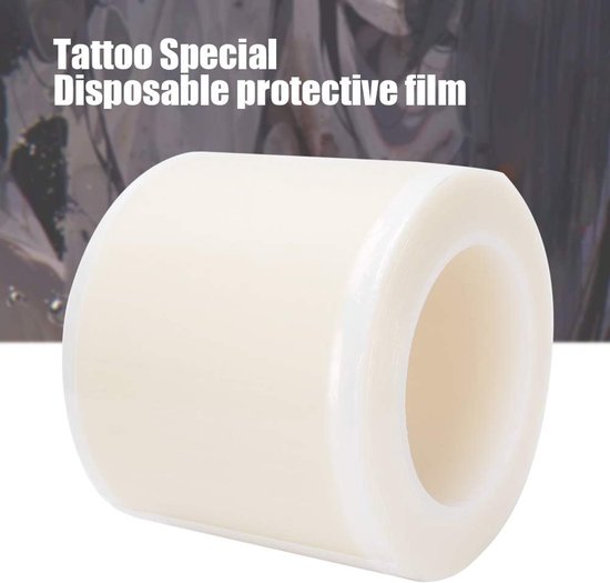 Tattoo Cover Barrier Film - Barrier Film Roll - 1200 Sheets Per Roll - Waterproof Disposable Cling Film voor Eyebrow Lips Permanent Makeup (Transparent) — afbeelding 4