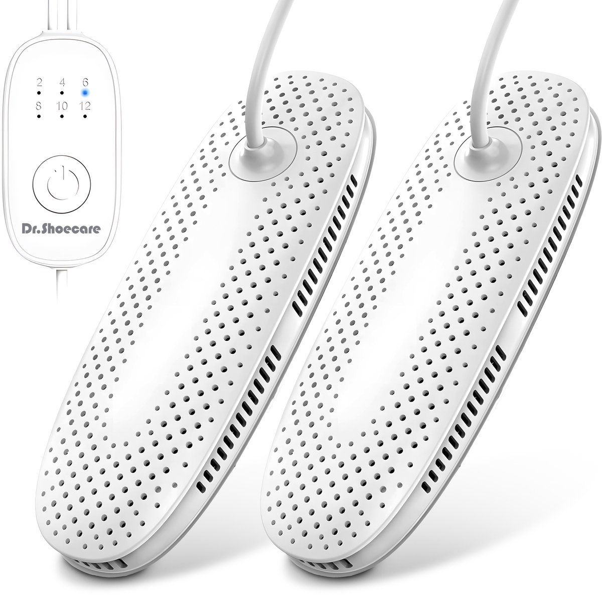 Dr.Shoecare® - Schoenendroger en Schoenverfrisser met ozone - Ozone en droogfunctie - Geurvreters voor schoenen - Schoendroger - Wit op Prijzenvolger.com