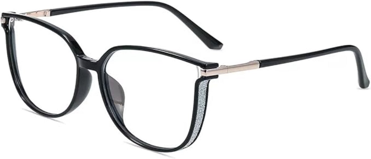 Lexium Blauw licht bril zonder sterkte - Blauw Licht Bril - Computerbril - Blue Light Glasses - Blauw Licht Filter Bril - Beeldschermbril - Met Brillendoekje - Unisex - Transparant - Game bril - Bril tegen vermoeide ogen - Bril computer/tv schermen