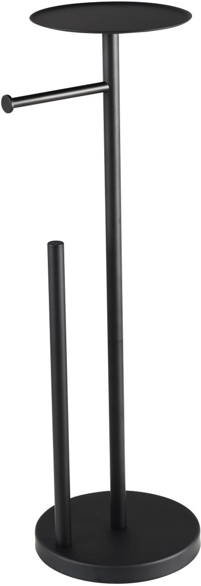 WEBO PureLine Toiletrolhouder – Mat Zwart – RVS – Modern Design – Badkameraccessoire