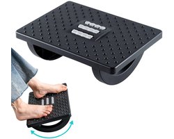 VFANDV Voetsteun Bureau, Halfronde Draaibare Pedaal Bureau Voetsteun met Massagefunctie 6 Hoogte Verstelbare Voetenbank, Ergonomische Voetenbank Antislip Voetsteun voor Kantoor en Thuis