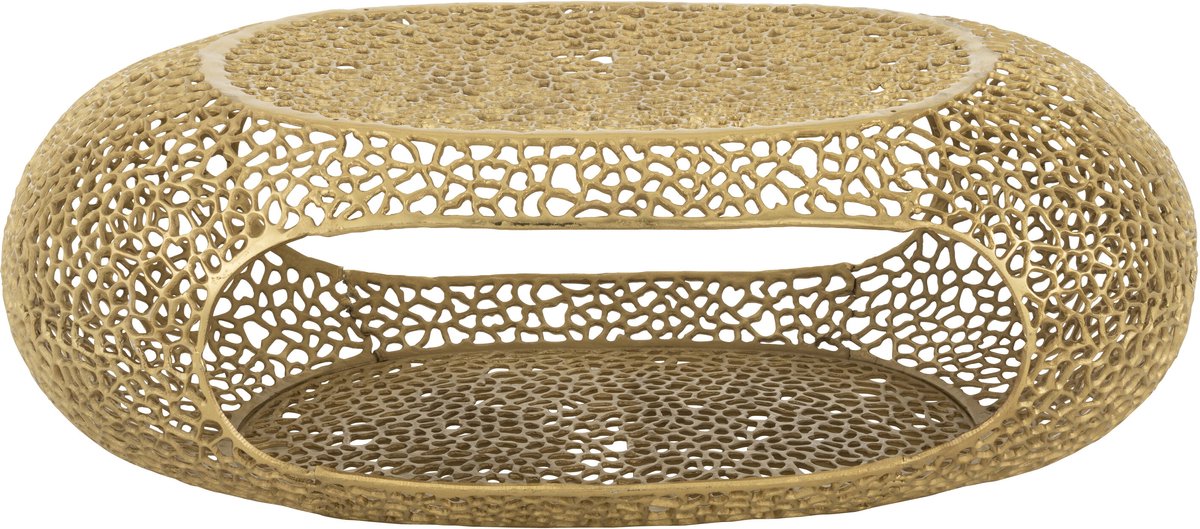 J-Line salontafel Ovaal - aluminum - goud - large