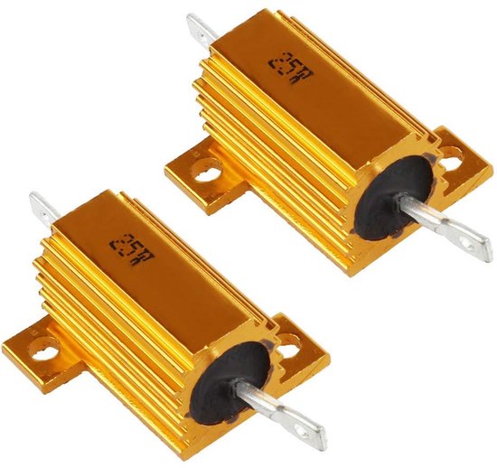 QUARKZMAN 3 stuks 25W 5K Ohm 5% aluminium behuizing