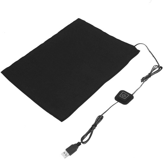 Verwarmingsmatras, USB 5V verwarmingsmatras van koolstofvezel, 3 snelheden Elektrisch Doek verwarming Element voor nek, rug, buik, opwarmen