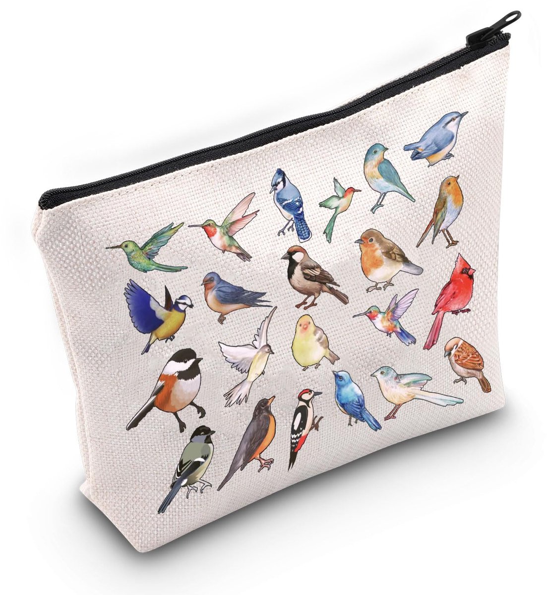 Bird lover gift birds design makeup bag bird viewer cosmetic bag that loves birds gift bird nerd merchandise, Birds Design Bag
