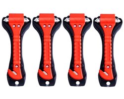 EXCITAT Auto noodhamer - 4-delige set - Gordelsnijder - Gordelschaar - Auto veiligheidshamer