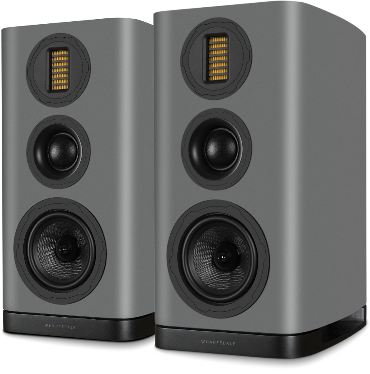 Wharfedale EVO 5.2 Boekenplank Speakers - Hifi Stereo Set - Passieve Speaker - 3-Weg Luidsprekers - Grijs