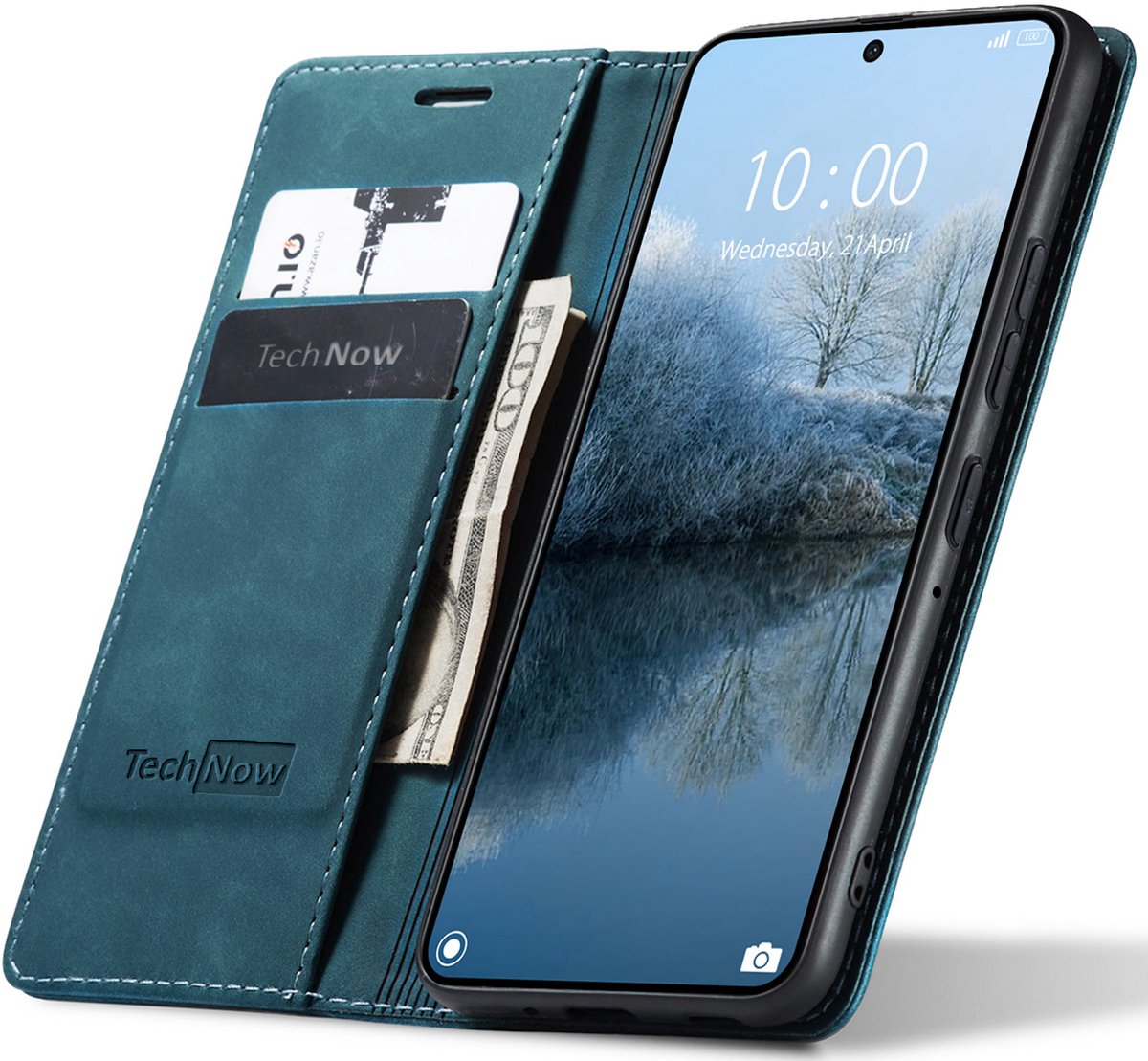 Hoesje geschikt voor Motorole G56 - Book Case Leer Slimline Blauw