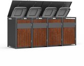 TuinChamp Container berging roest 4 containers - Kliko ombouw
