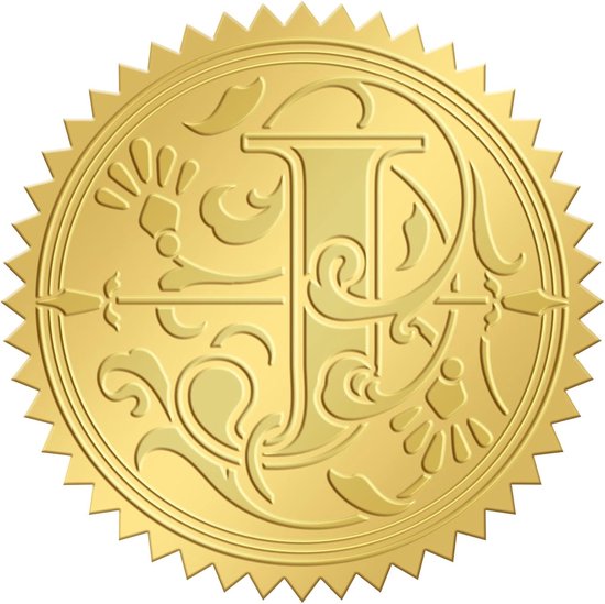 BAMFY 50st Wax Seal Stickers Vintage Envelop Zelfklevend Lakzegel Stickers for Bruids Douche Scrapbooken Huwelijksuitnodiging Verjaardag (Color : Gold, Size : Happiness-e