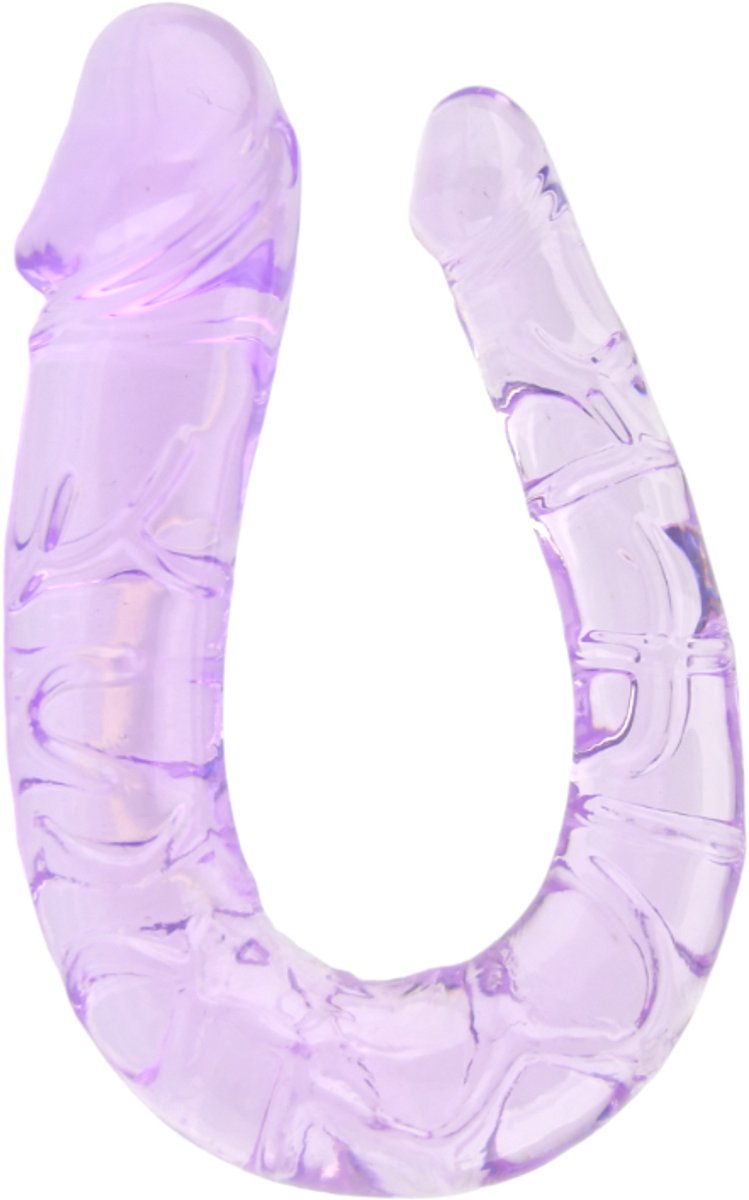 Power Escorts Dubbel Dildo Jelly Paars - 28 CM
