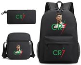 Cristiano Ronaldo 3-delige Rugtas Set - CR7 Rugtas 3pc set met rugtas, Nek tas en toilettas Cristiano Ronaldo Portugal Rugtas
