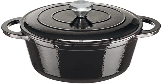 Foto: Ernesto braadpan schotel gietijzeren ovenschaal 25 cm zwart 