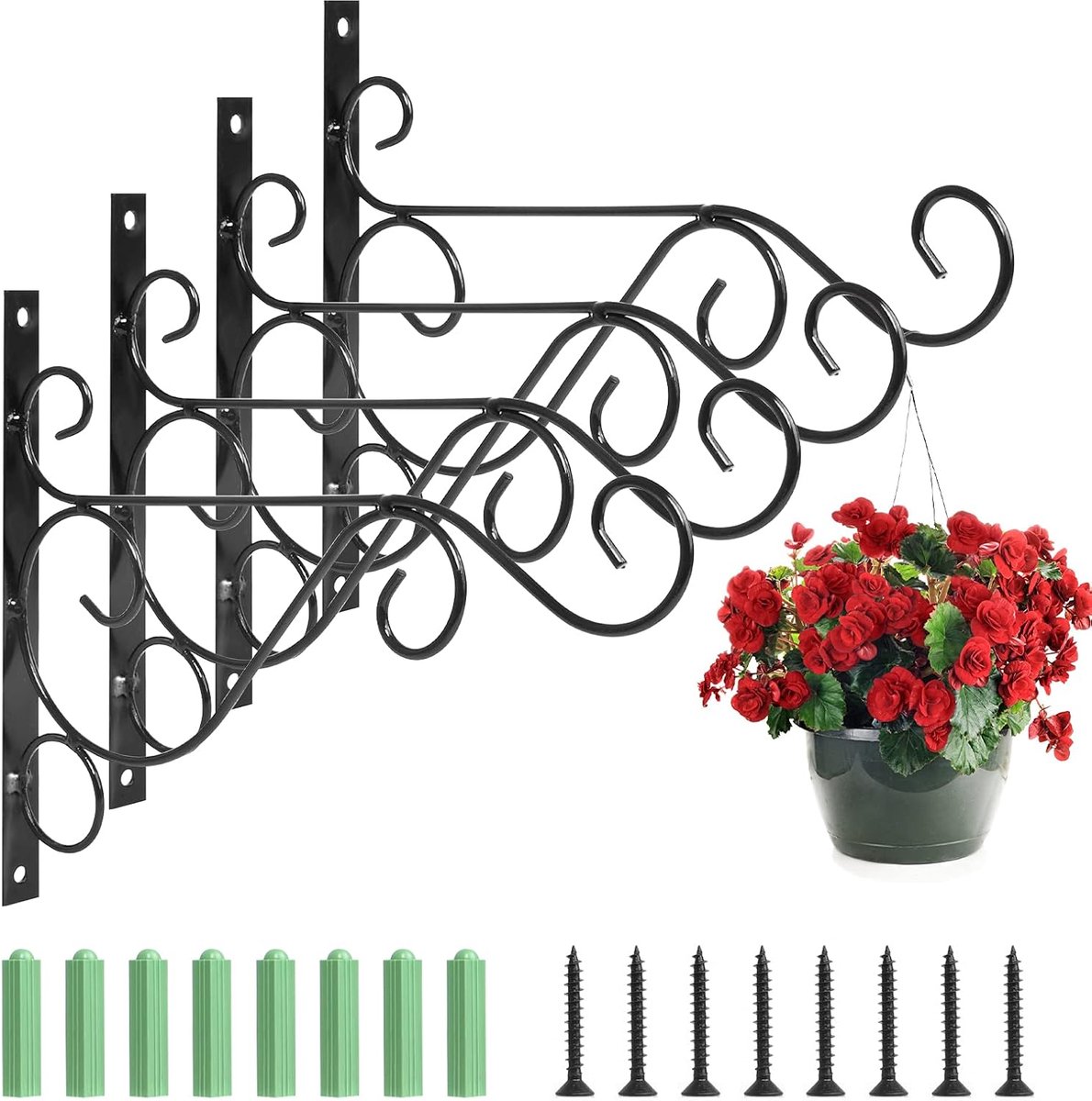 MKSS® Plantenhaak Hanging Basket - Muurhaak voor Planten - Wandhaak