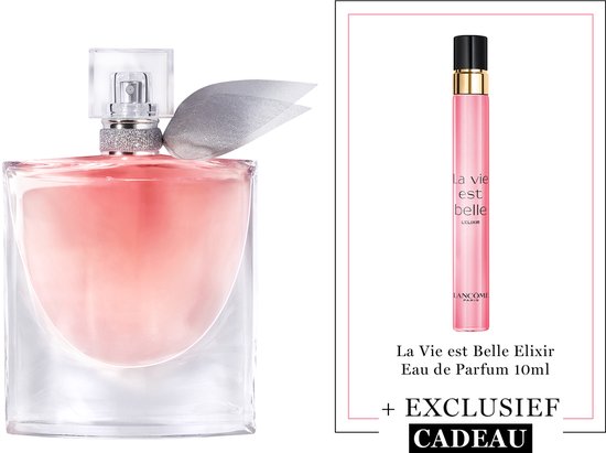 Lancôme La Vie est Belle Eau de Parfum + Cadeau - La Vie est Belle Eau de Parfum 75ml & La Vie est Belle L'Elixir Eau de Parfum 10ml Cadeau- Navulbare Parfum - Totaal 85ml