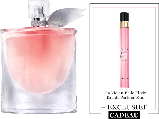 Lancôme La Vie est Belle Eau de Parfum + Cadeau - La Vie est Belle Eau de Parfum 150ml & La Vie est Belle L'Elixir Eau de Parfum 10ml - Navulbare Parfum - Totaal 160ml