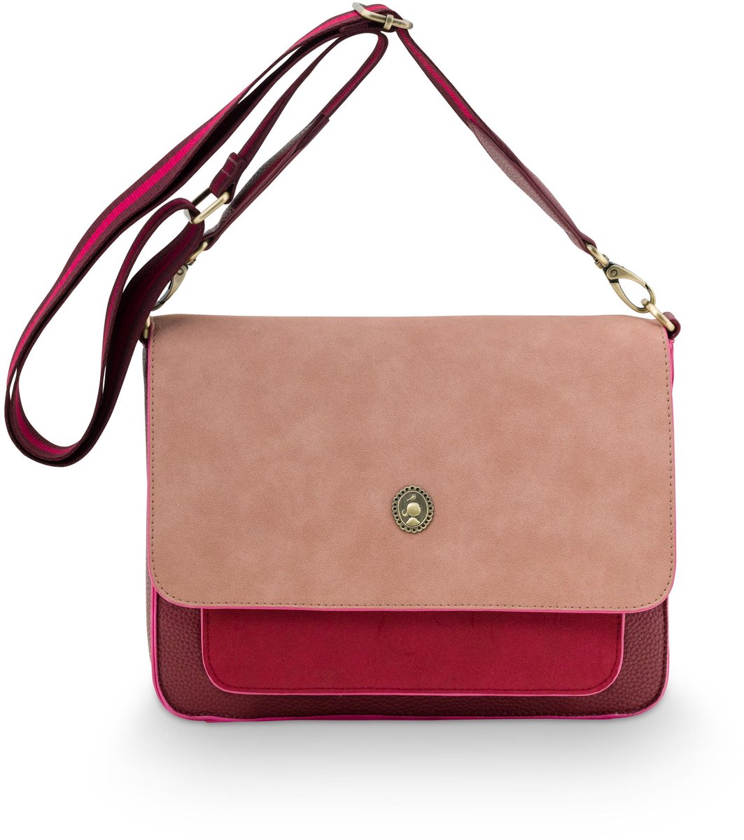 Fenna Cross Body Flap Medium Red 25x7x20cm