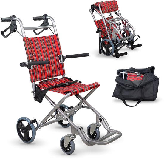 Mobiclinic Neptuno - Transportrolstoel - Inklapbaar - Lichtgewicht Travel Rolstoel...