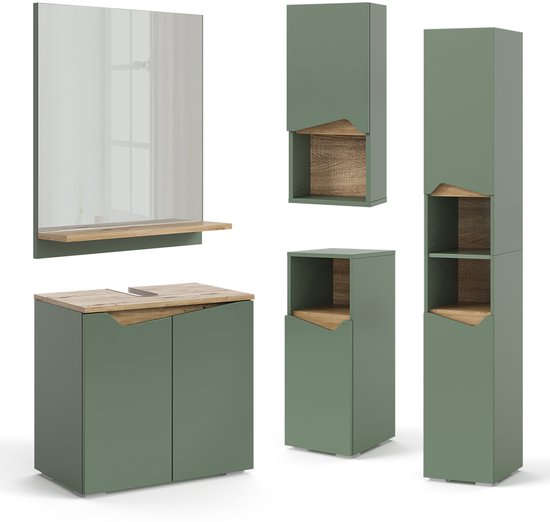 Vicco Badkamerkast Irma, Wit Hoogglans, 30 x 192 cm