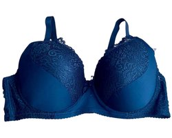 Dames Beha - Voorgevormd bh met beugel en kant - 88606 - 100E zwart