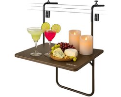 HIXA Aktive Balkontafel - Inklapbaar - Hangend - Zwart - 60x40x60cm