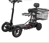 Grokos - Elektrische Scootmobiel - Scootmobiel - Loop Hulpmiddel - 4 Wielen - Maximale Snelheid 18 km/u - 15,6 Ah Lithium-ion accu - Actieradius tot 40 km - Zwart - Standaard Stoel - Kinderzitje