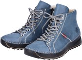 Rieker dames veterboots enkellaars 71510-14 blauw