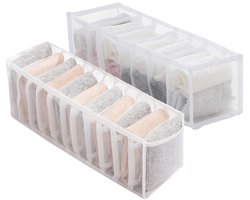 2-pack kastorganizer, ladeverdeler, kledingkastorganizer, lade-organisatiesysteem, opvouwbare lade-organizer voor broeken, shirts en ondergoed