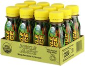 Pickle Juice Shot - Boisson sportive Extra forte - Soulage instantanément les crampes - Boisson électrolytique au jus de cornichon - Pour les crampes aux jambes de jour comme de nuit - 70 ml - Lot de 12