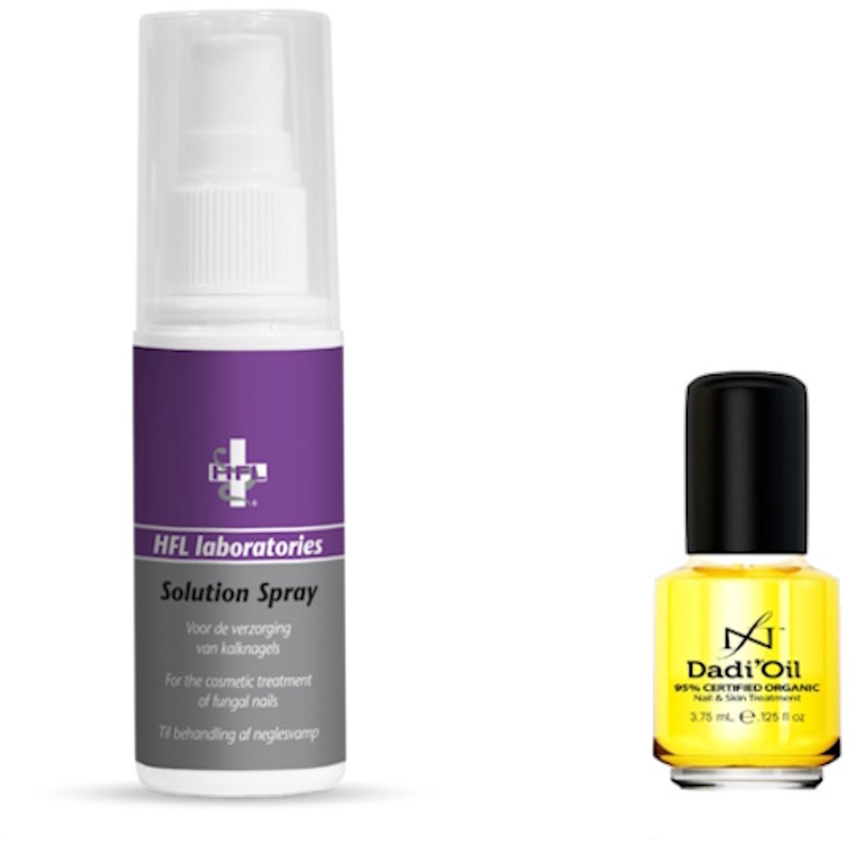 HFL + Famous Names - combi pack - voetverzorging - solution spray + dadi oil 3,75 ml
