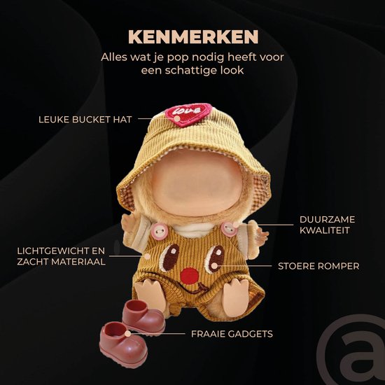1 stuk kleding alleen (geen pop), kleding geschikt voor 17 cm