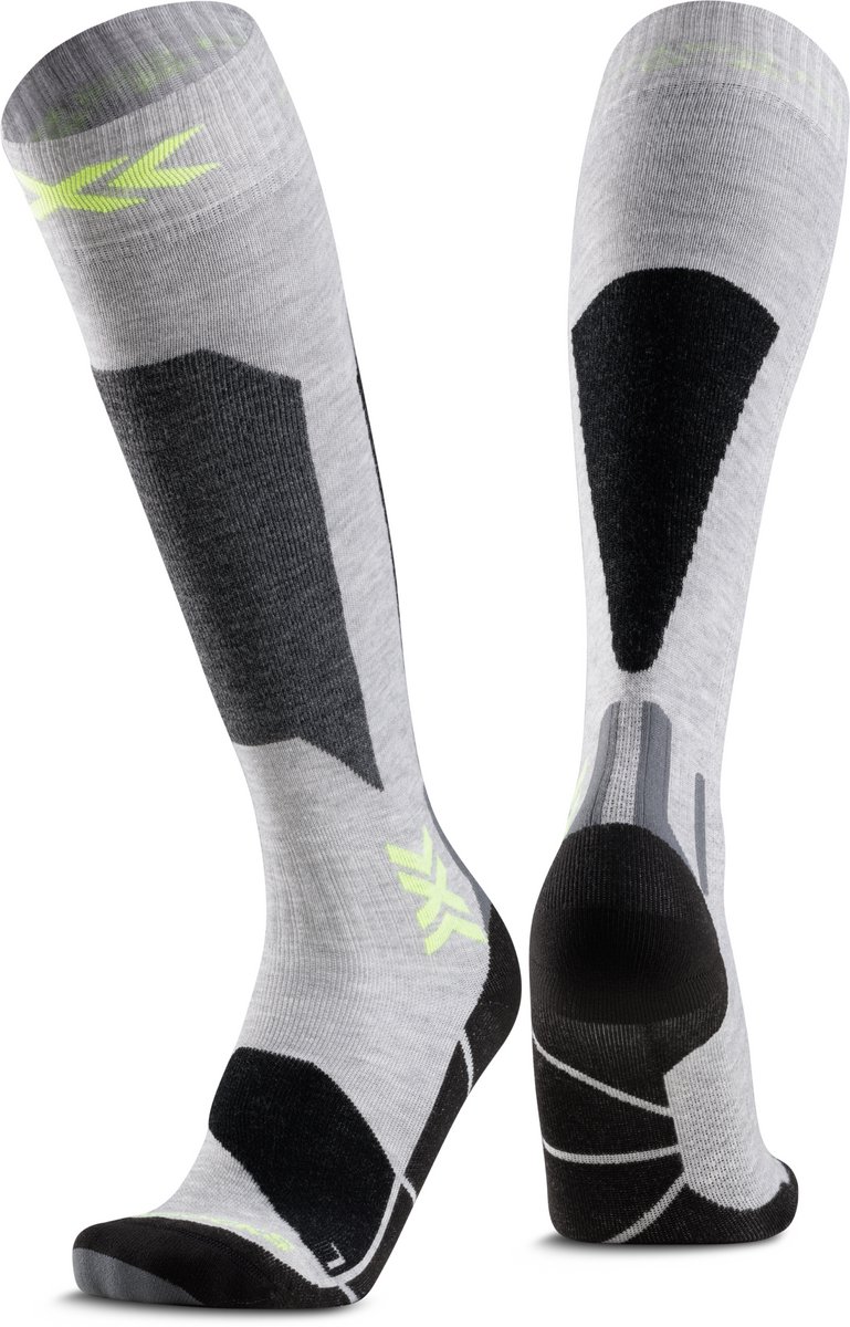 X-Socks Ski Discover Otc Jr Skisokken Jongens Rhino /Canary 27-30 Grijs