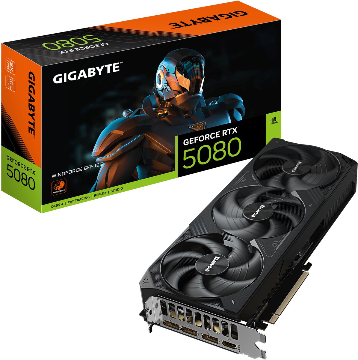 GIGABYTE GeForce RTX 5080 WINDFORCE SFF 16G NVIDIA 16 GB GDDR7