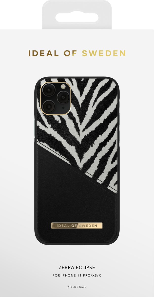 iDeal of Sweden Fashion Case Atelier voor iPhone 11 Pro/XS/X Zebra Eclipse