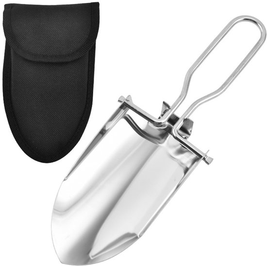 1 stuks Mini-schep met opbergzak, staal, lengte 12,5 cm (ingeklapt), 22 ...