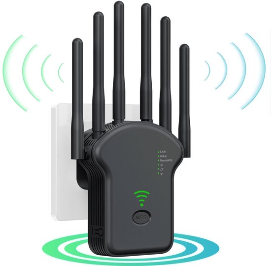 WiFi Versterker - 1200 Mbit/s - WiFi Repeater - 5G & 2,4 G - - WiFi - €34,99