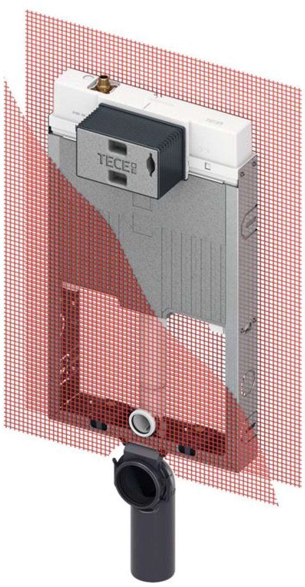 Tece TECEbox - Inbouwframe voor hangend toilet, met spoelreservoir Octa II, 8 cm, bouwhoogte 1,07 m 9370501