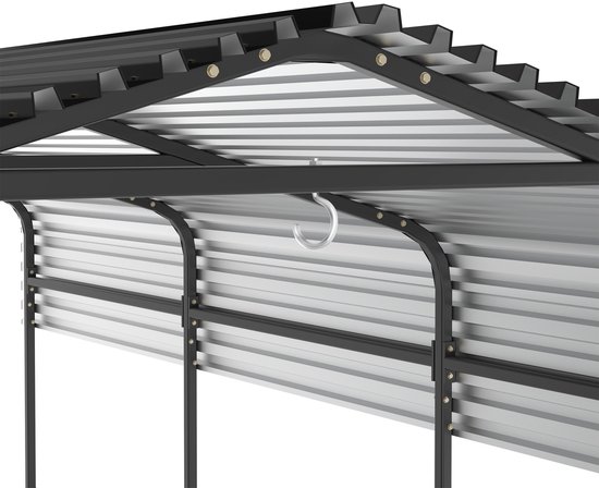 Extra grote metalen carport, tent, garage, robuuste autoberging, buitengarage, bootopslag, garage, tent, opbergtent, kampeertent - 10x15FT - 450×300×250cm van VOUNOT — afbeelding 3
