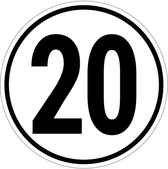 Tempo 20 sticker - 20 cm | bol