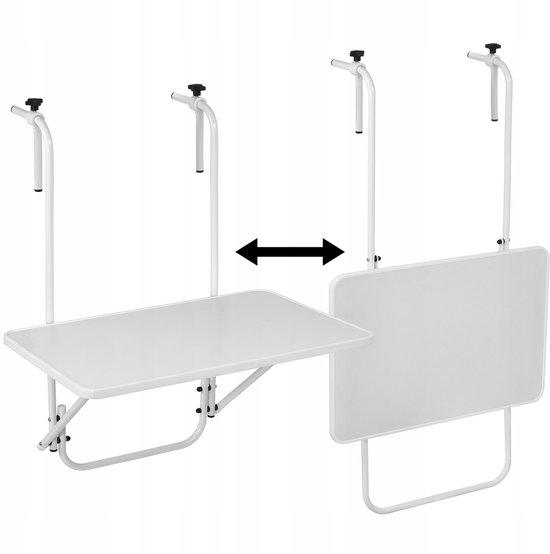 KADAX opvouwbare hangende metalen balkontafel voor balkonterrasbalustrade van Merkloos — afbeelding 2