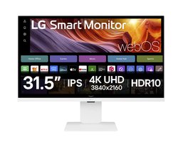 LG Smart 32U850SA-W - 4K Smart Monitor - USB-C 90w - WebOS - Smart TV - Webcam - Wi-Fi - Apple Airplay - 32 Inch