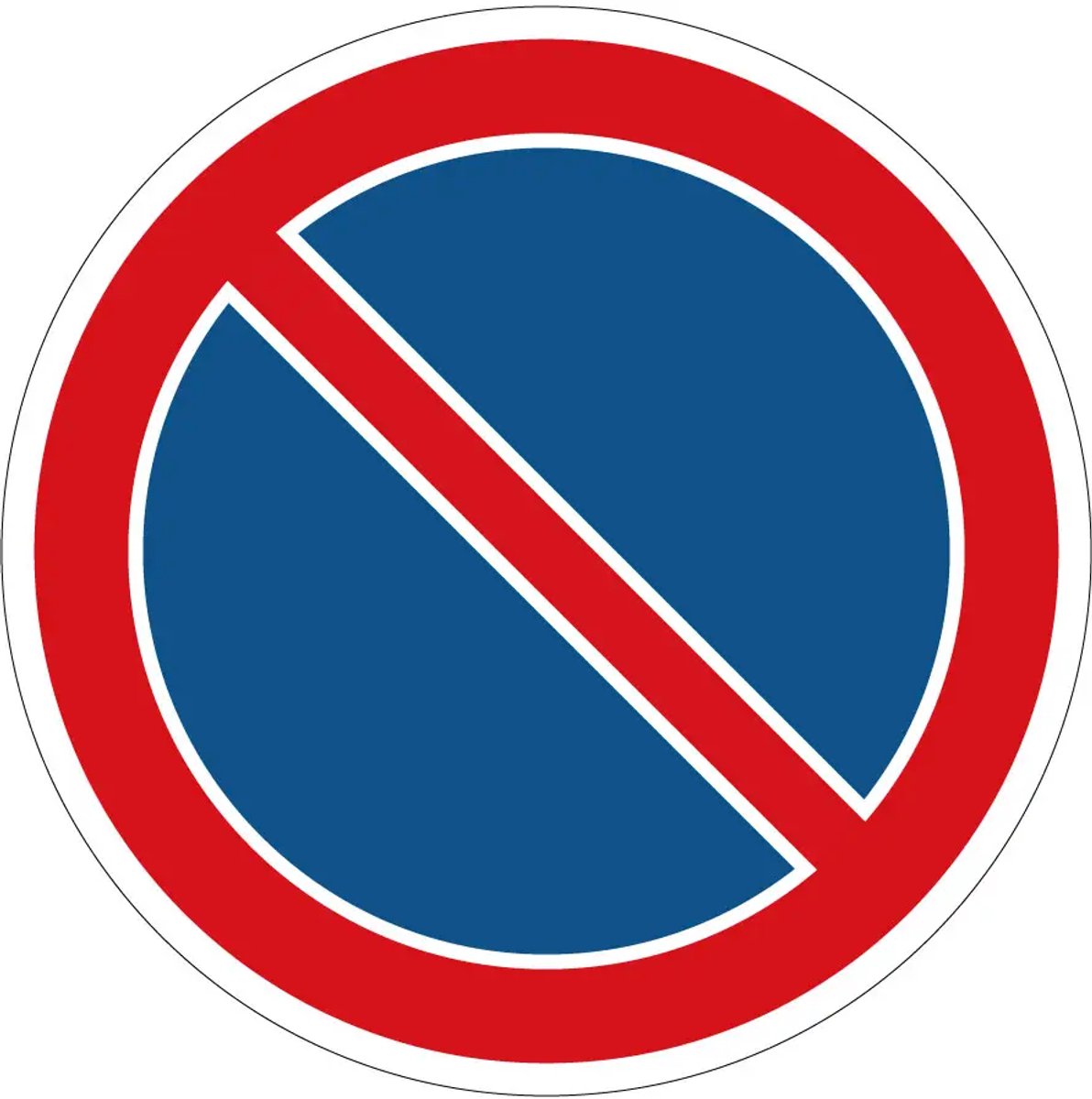 Niet parkeren sticker - E1 | 20 cm
