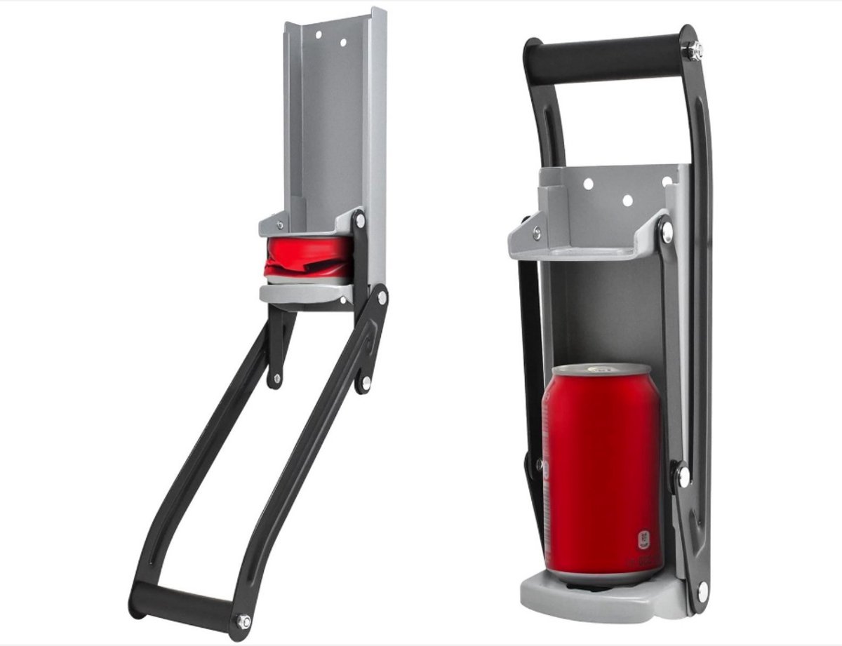 WNHB® Blikbreker En Flesopener Heavy Duty 16oz - Wandmontage Recycling Tool Voor 500ml Blikjes En Flessen