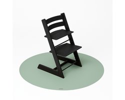 LUVION® Knoeimat Olive Green – Ø 100 cm – Waterdicht & Antislip – Ronde mat voor onder de kinderstoel – Ook geschikt als bureaustoelmat vloerbeschermer - Makkelijk en snel schoon te maken - Anti Slip