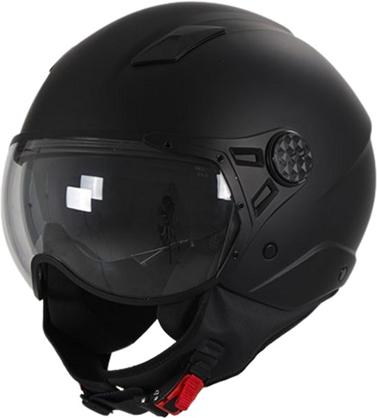 Vito jet helm Lavori mat zwart M - Scooter / Snorfiets