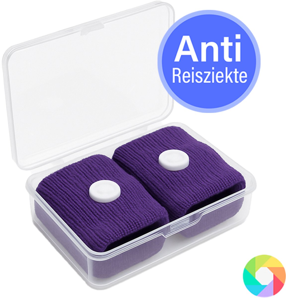 Anti Misselijkheid Bandjes 2 stuks - Zeeziekte - Reisziekte - Anti Wagenziekte - Polsbandje - Paars