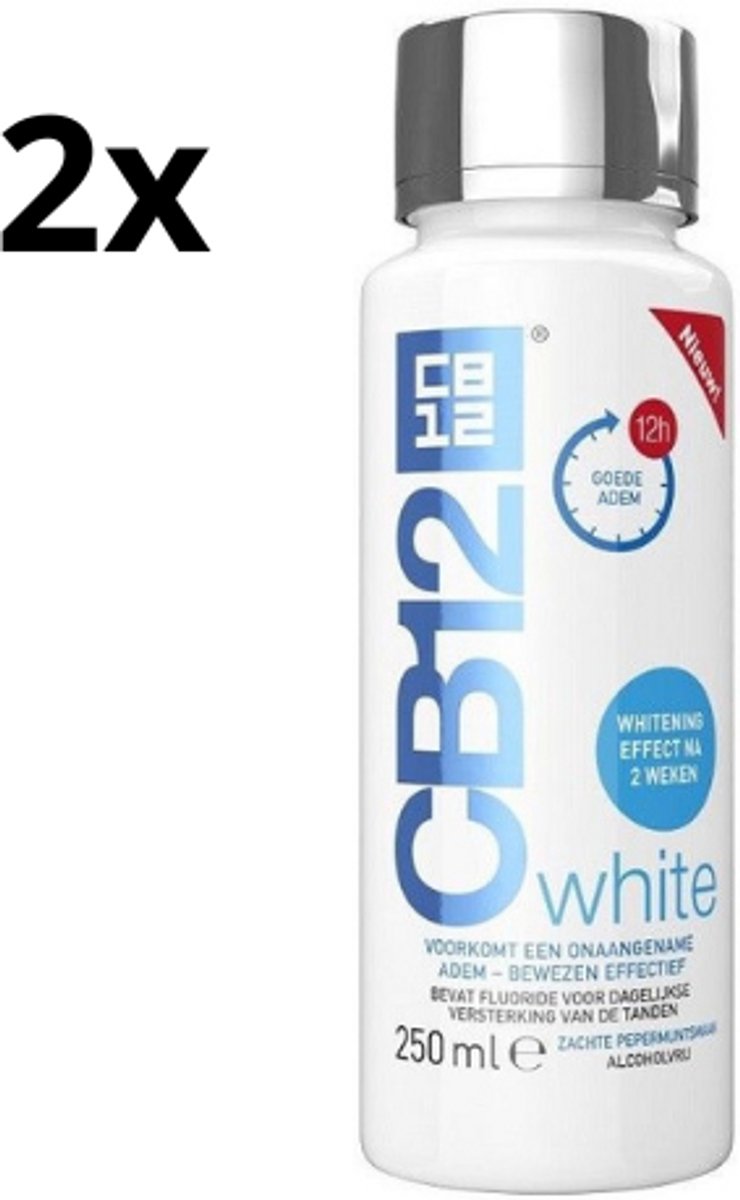 CB12 Mondwater White - 2 x 250 ml - Voordeelverpakking