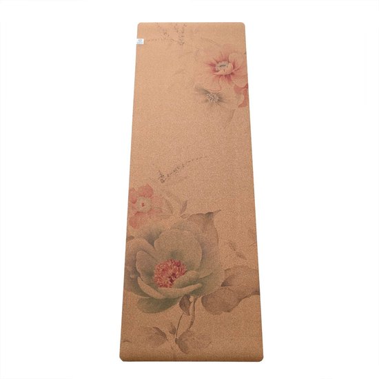 Love Generation - Eco Yogamat - Kurk - Faded Flowers