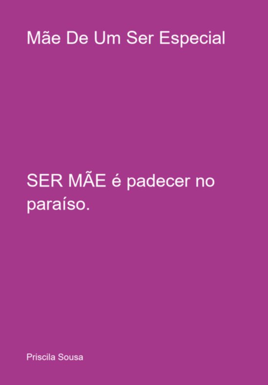 Mãe De Um Ser Especial - cover