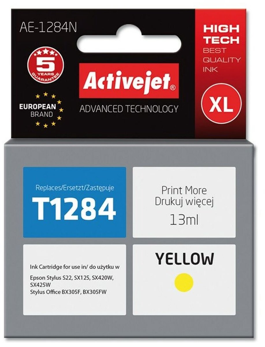 Activejet AE-1284N inkt (vervanging van Epson T1284; Supreme; 13 ml; geel)
